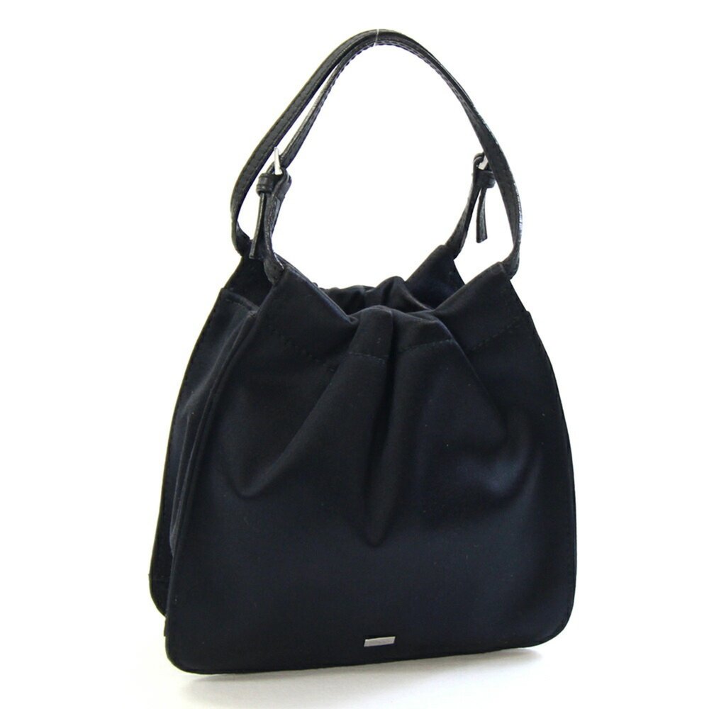 Gucci Handbag 005 0854 Black Satin Pouch Old Women's GUCCI - Picture 1 of 10